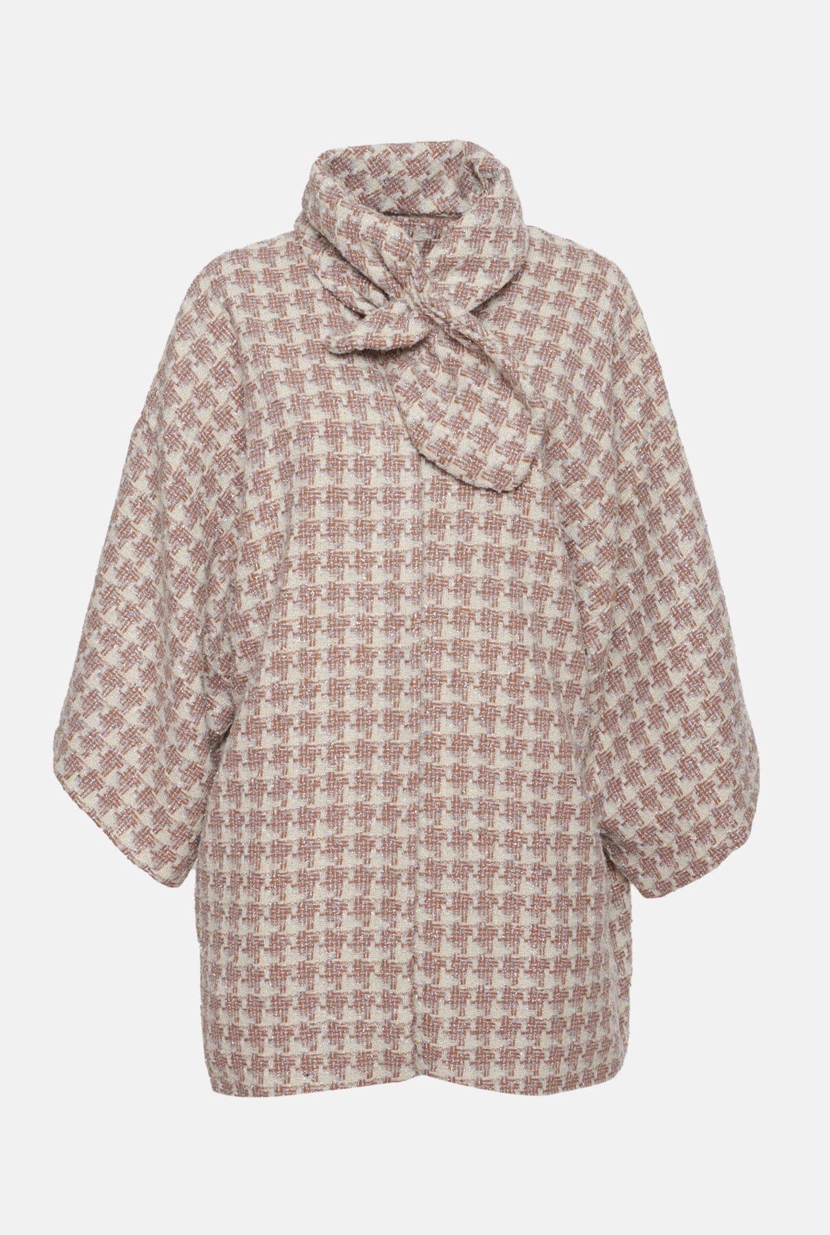 Abrigo Cuadrado Greta Tweed Crudo