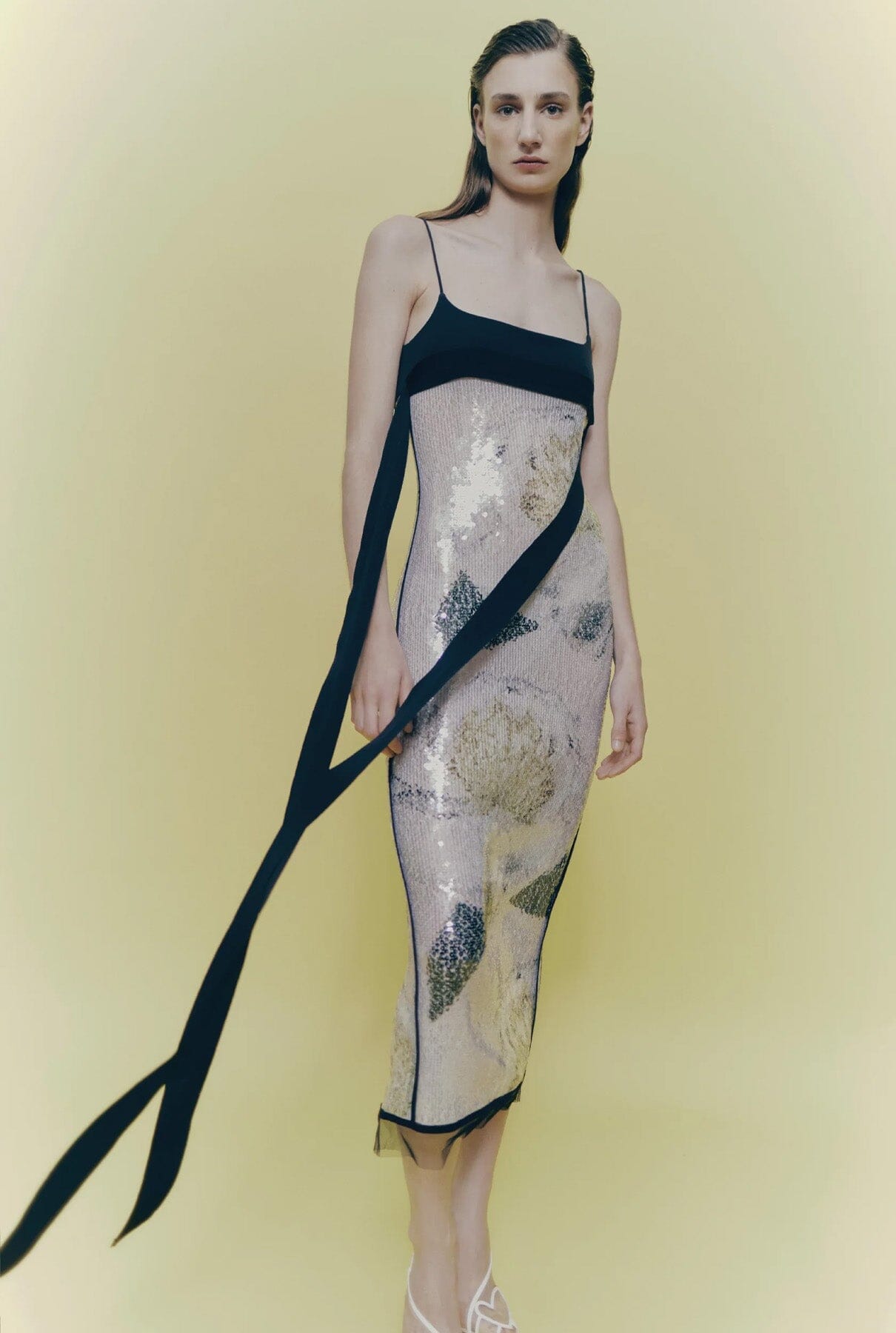 Bandeau sequin dress