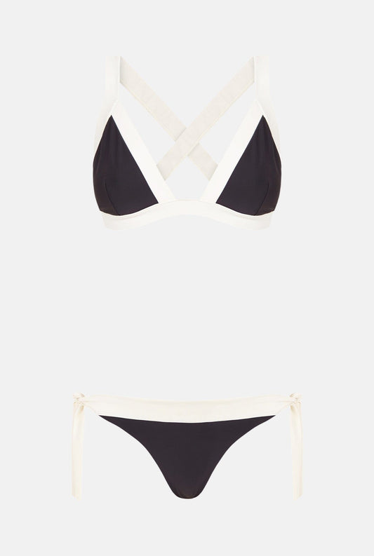 BIKINI TOP TRIANGLE ISLA GRIS