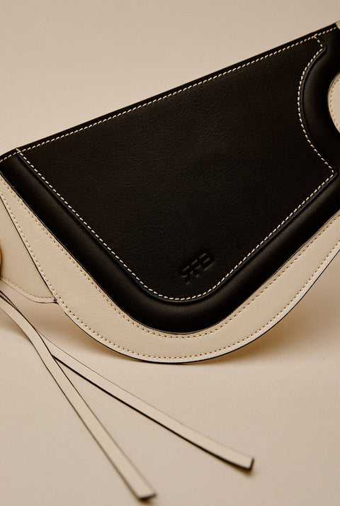 Binomio Bicolor Good Grey Black Leather Corset Belt
