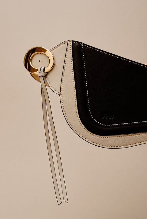 Binomio Bicolor Good Grey Black Leather Corset Belt