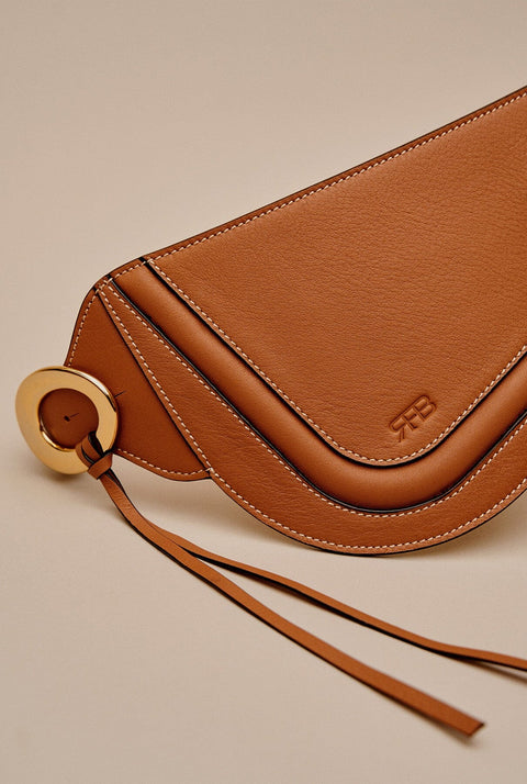 Binomio Light Caramel Leather Corset Belt