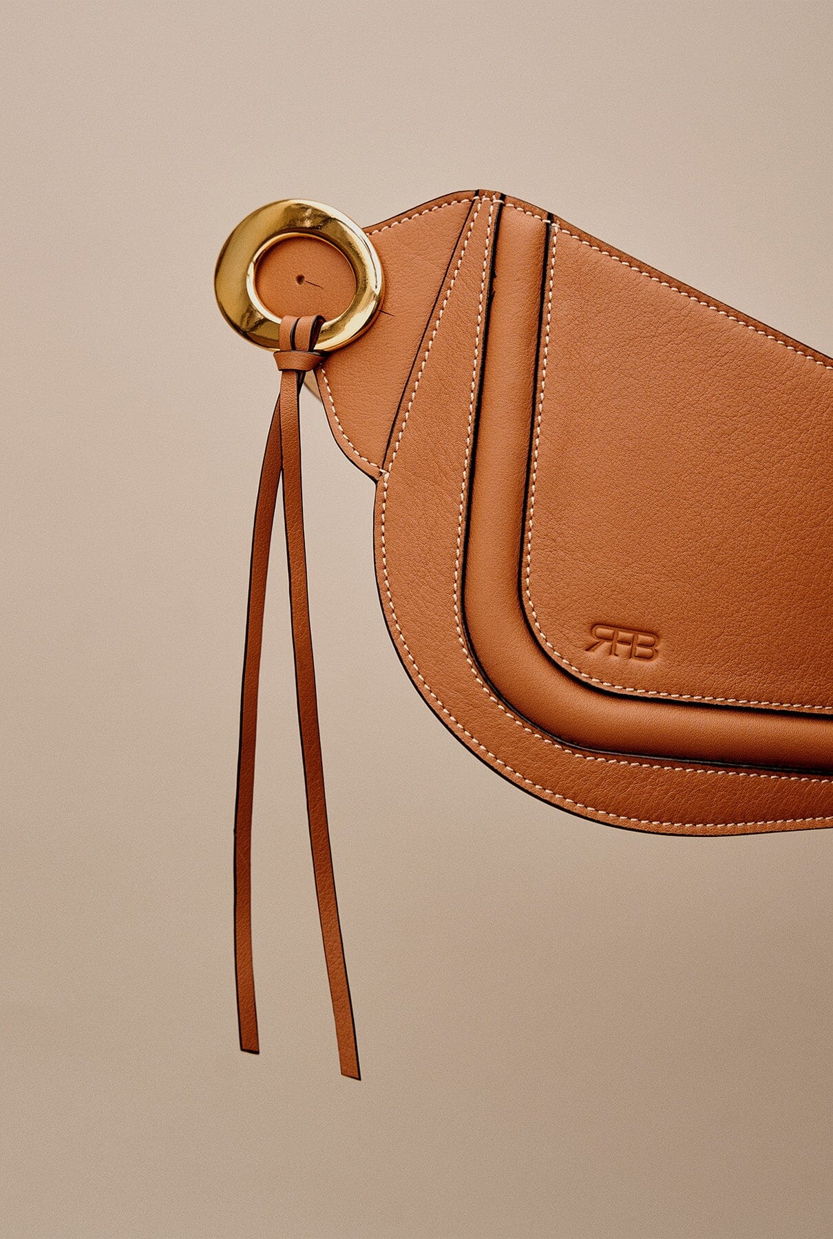 Binomio Light Caramel Leather Corset Belt