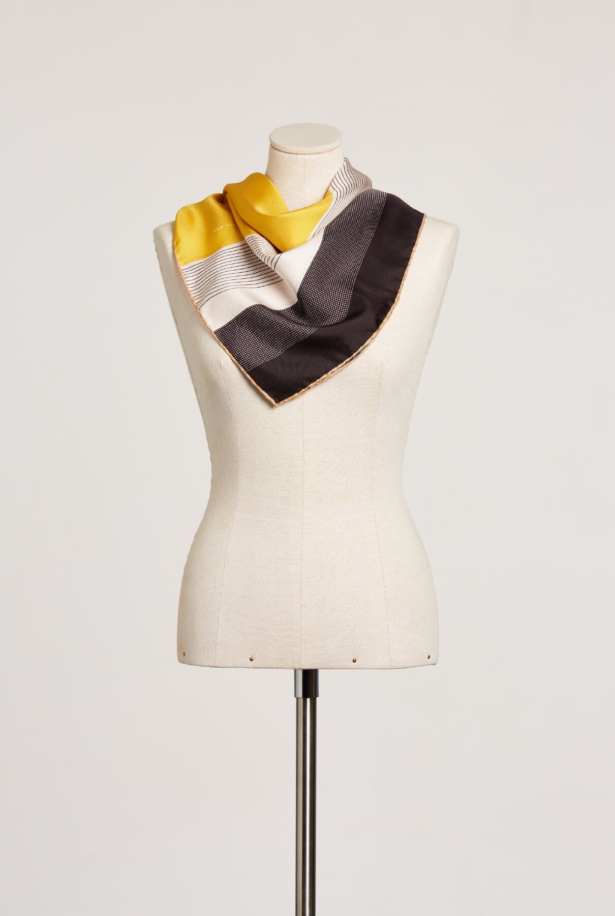 Block Silk Scarf yellow