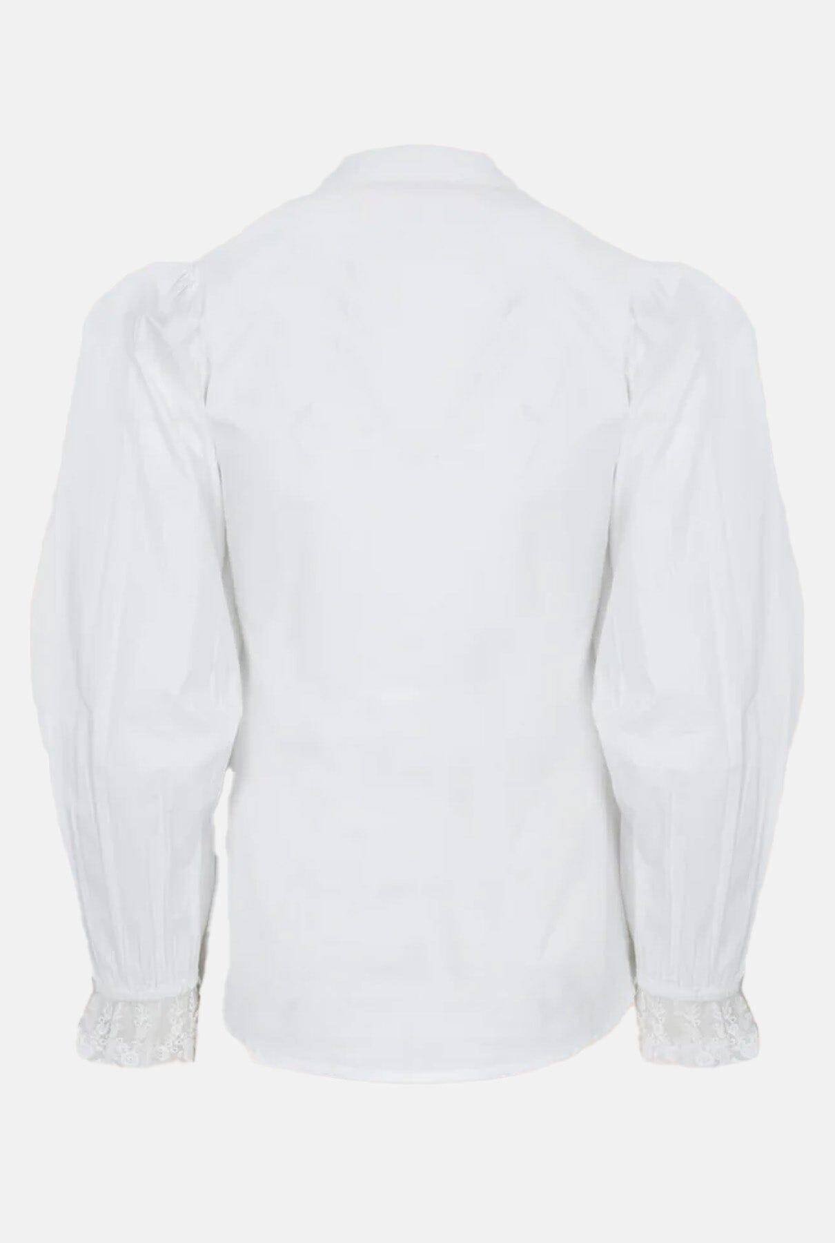 CAMISA BLANCA CON ENCAJE DE VOLANTES