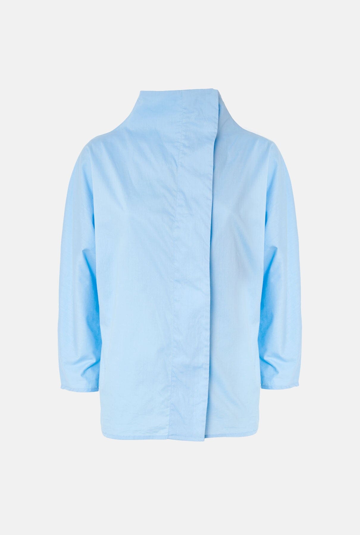 Camisa cierre lateral azul