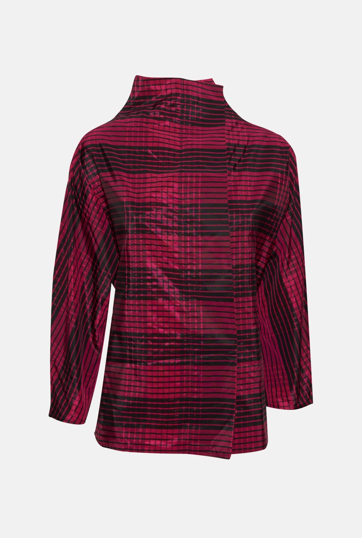 Camisa cierre lateral con estampado de cuadros rosas y negros | EDICIÓN LIMITADA