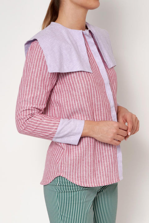 Camisa Loulou rosa/lila