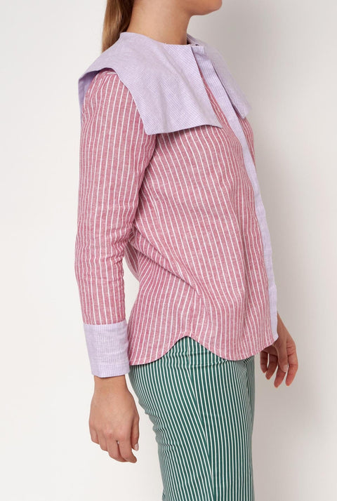 Camisa Loulou rosa/lila