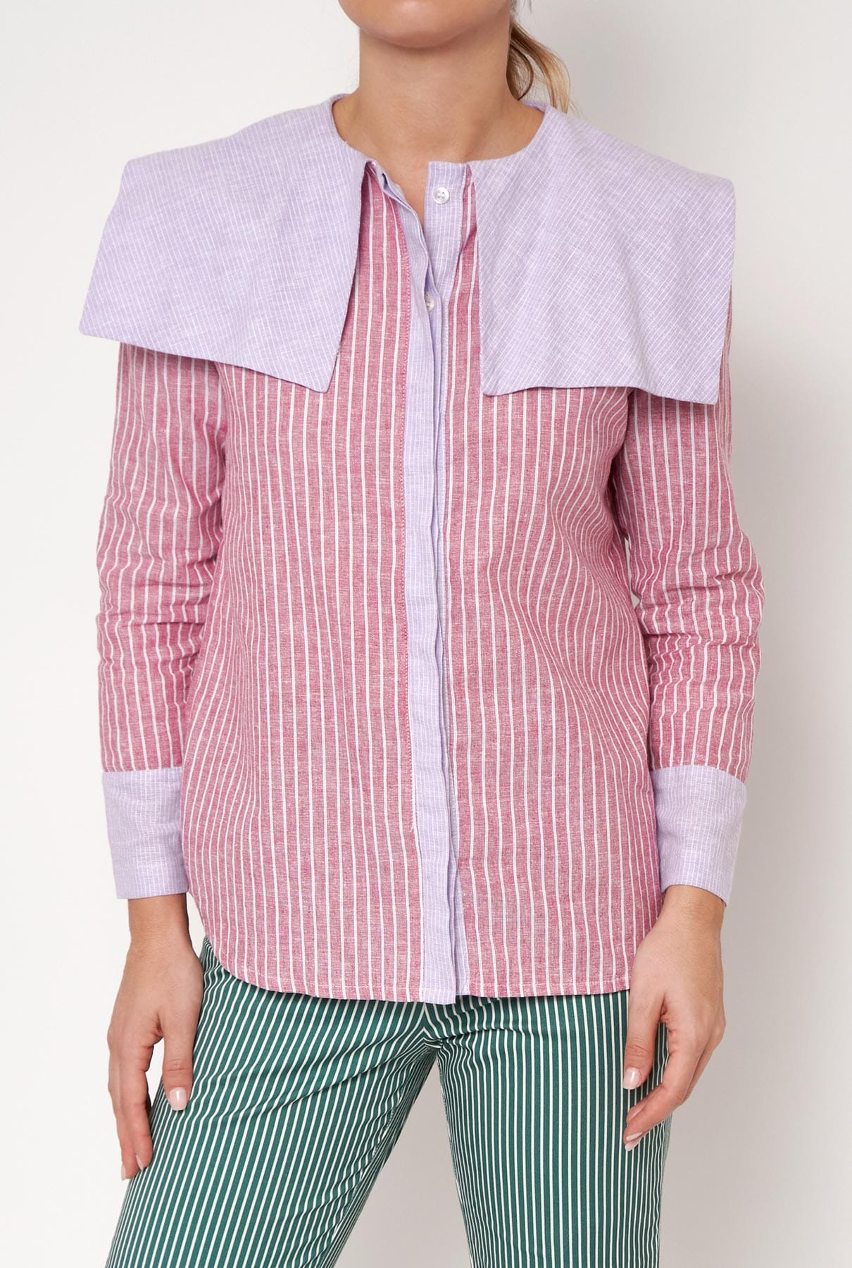 Camisa Loulou rosa/lila