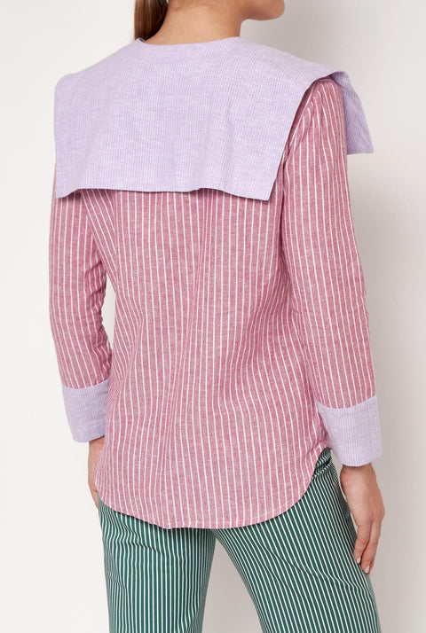 Camisa Loulou rosa/lila