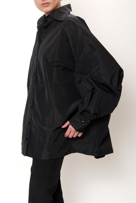 Camisa oversize de tafetán