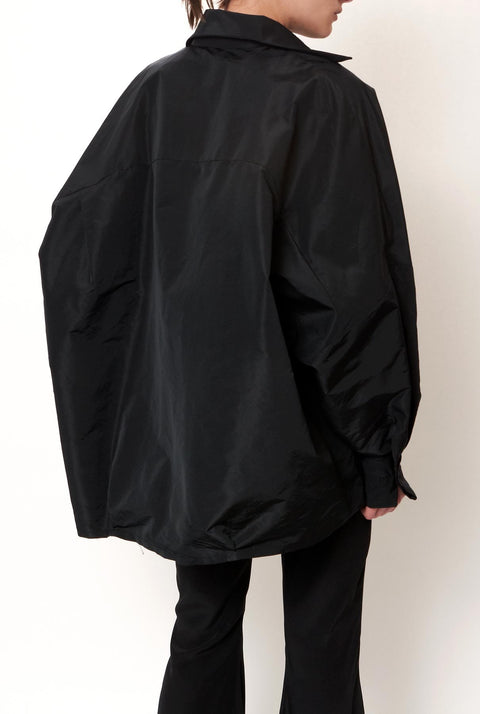 Camisa oversize de tafetán