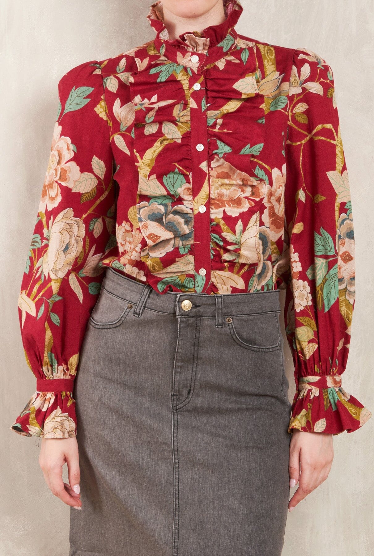 CAMISA VOLANTES FLORES