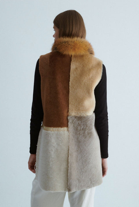 Chaleco multicolor camel