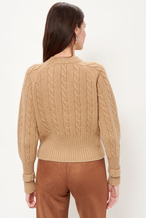 Clara Cable Knit Sweater Beige