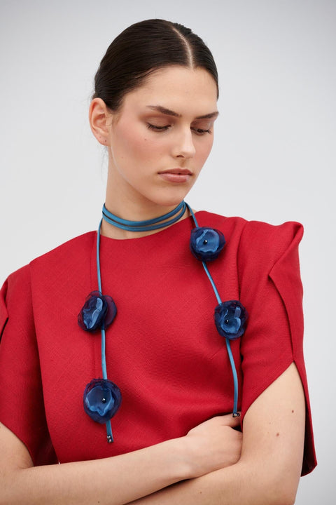 COLLAR ARTESANAL AZUL MARINO
