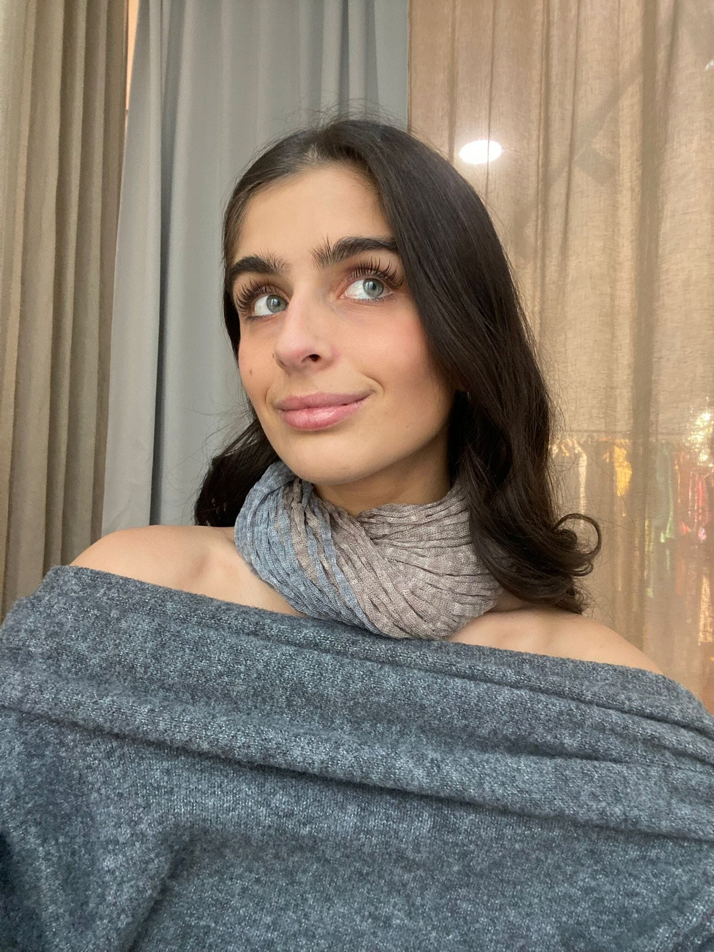 Collar Bicolor Gris/ Topo