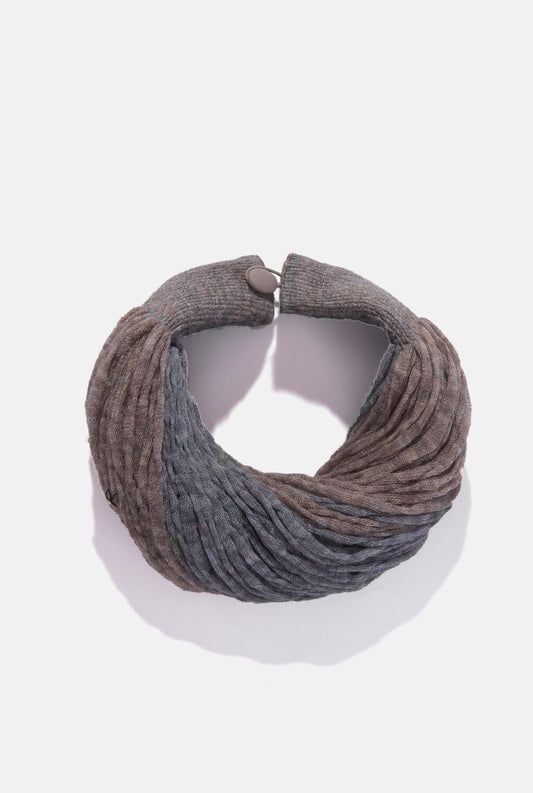 Collar Bicolor Gris/ Topo