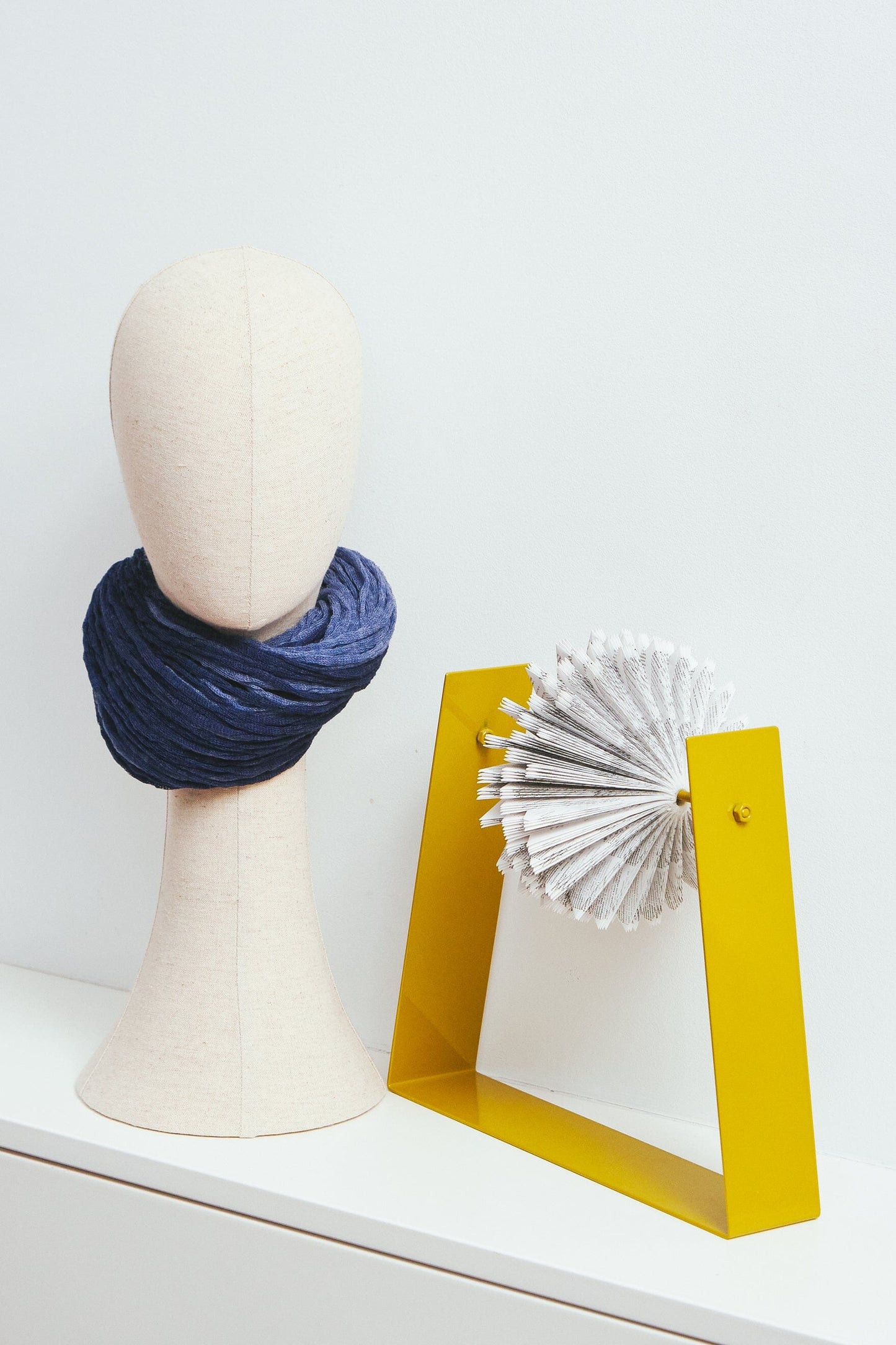 Collar Lana Bicolor azul vaquero y azul marino