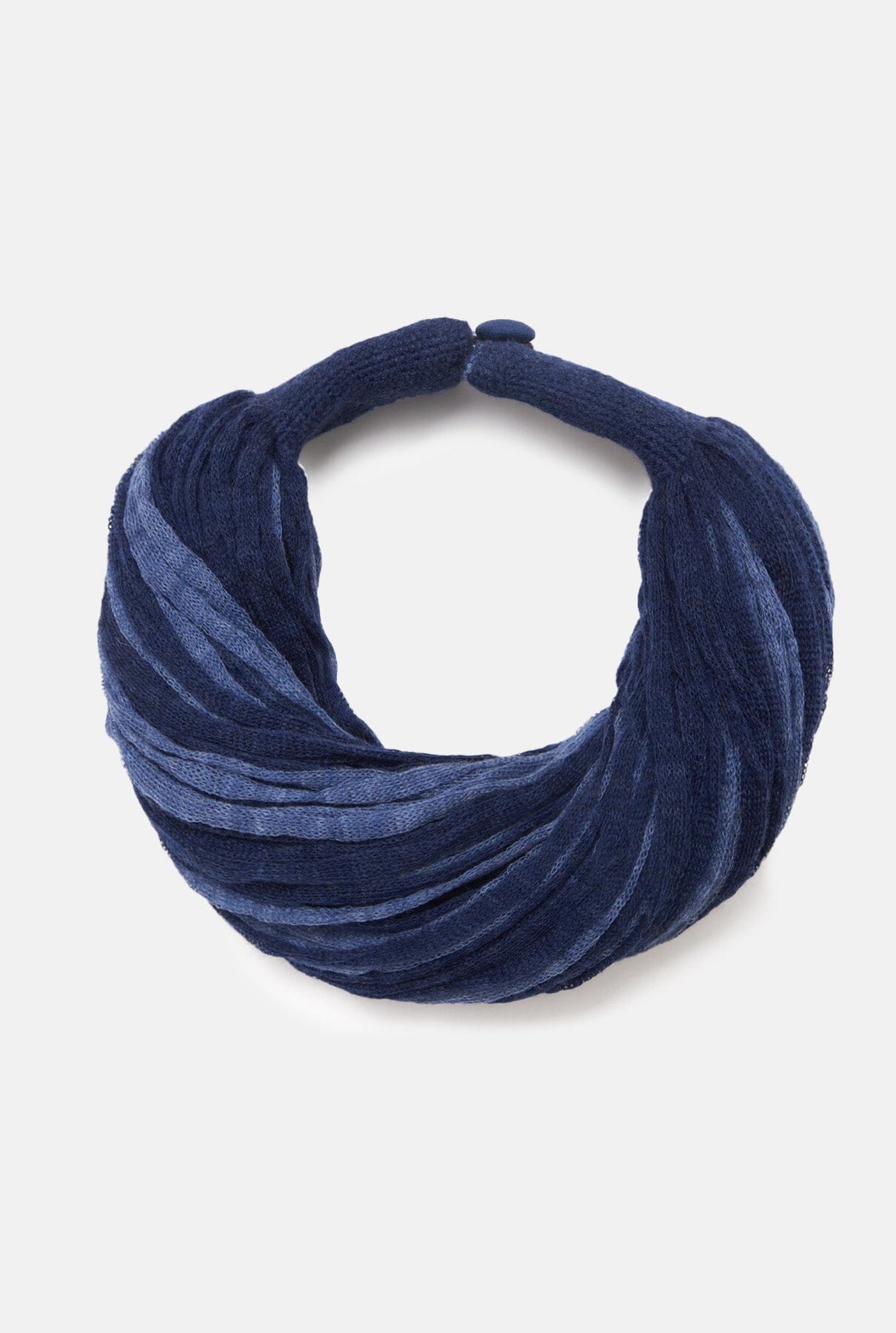 Collar Lana Bicolor azul vaquero y azul marino