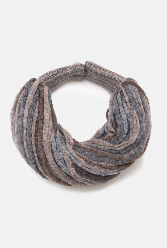 Collar Lana Multi topo marrón 2 grises