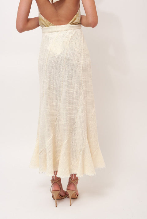 FALDA POIRET ECRU