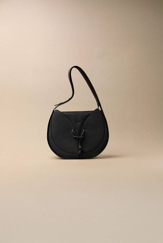 Garra Black Leather Tote Bag
