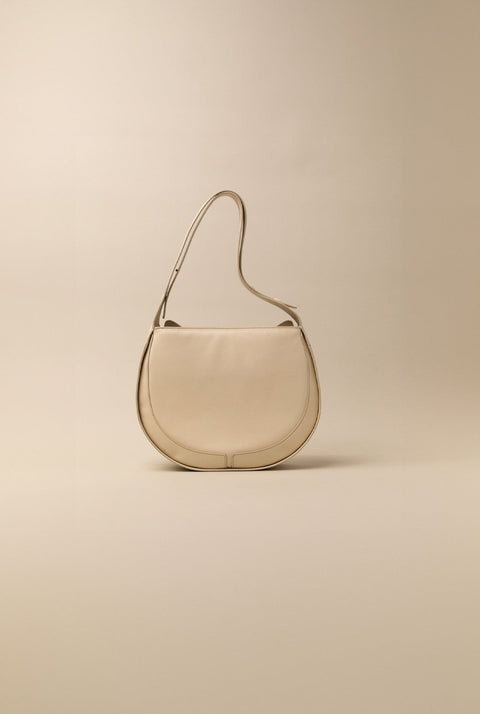 Garra Warm White Leather Tote Bag