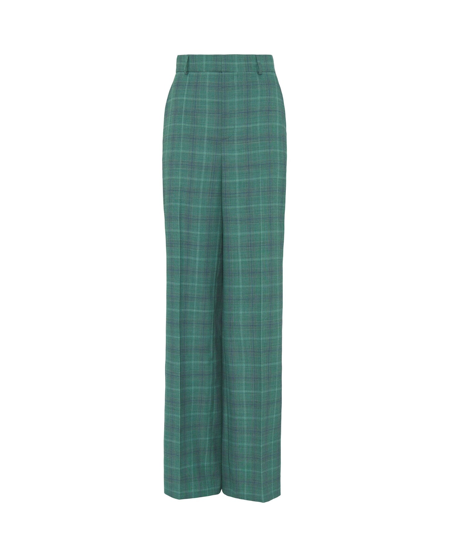 Pantalones de traje de cuadros verdes
