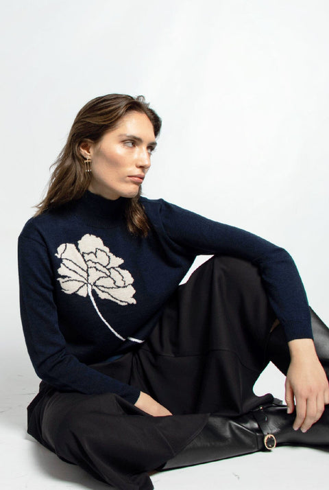 Jersey Triana punto intarsia flor