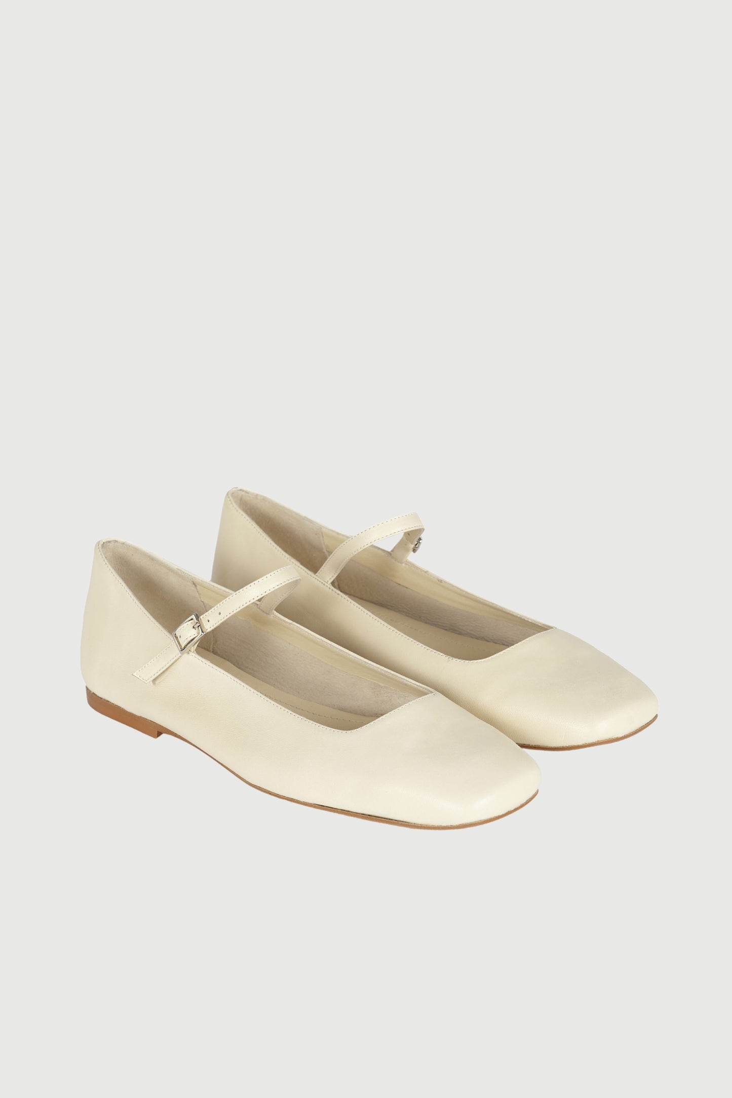 Mary Janes Julieta en piel color marfil