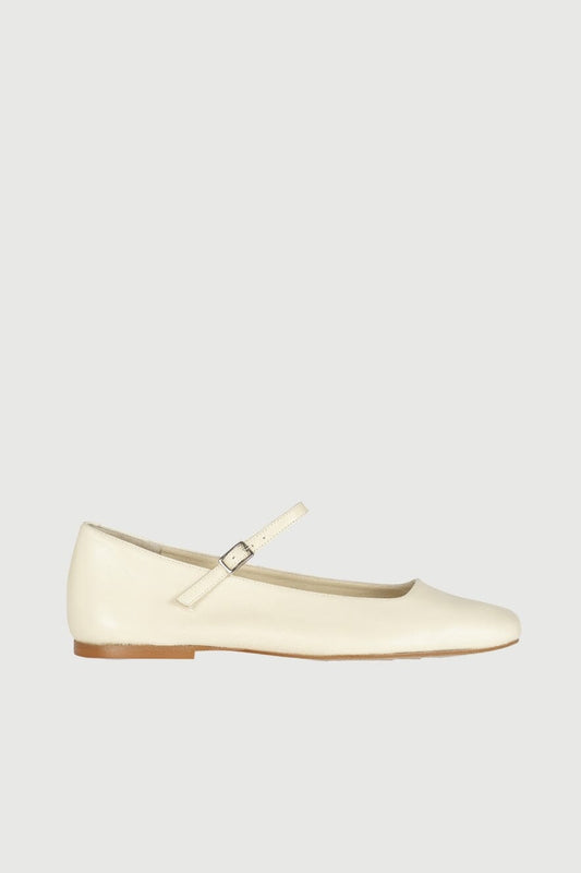 Mary Janes Julieta en piel color marfil