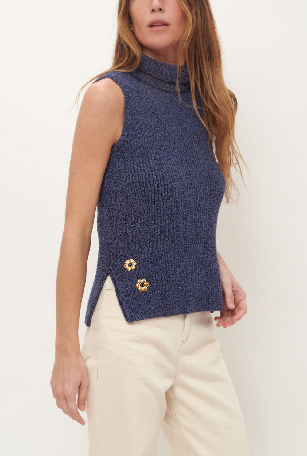 Maria Roll Neck - Baya blue