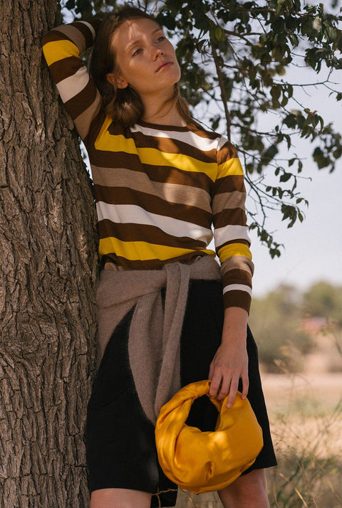 Mariona crew neck sweater - Brown