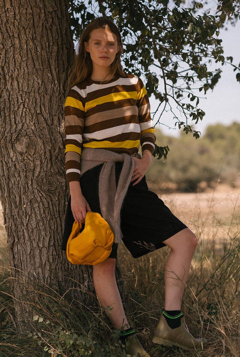 Mariona crew neck sweater - Brown