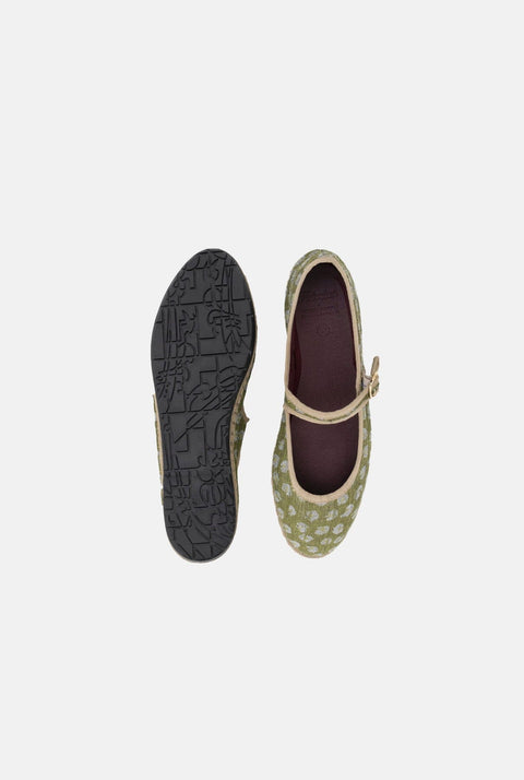 Flabelus Mary Jane Leopardo Verde