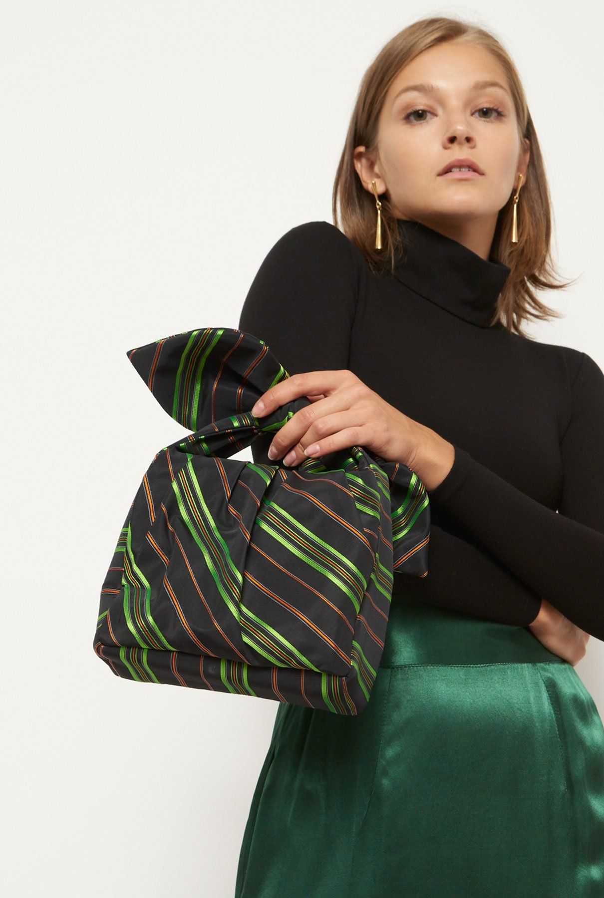 Mary Stripe Black