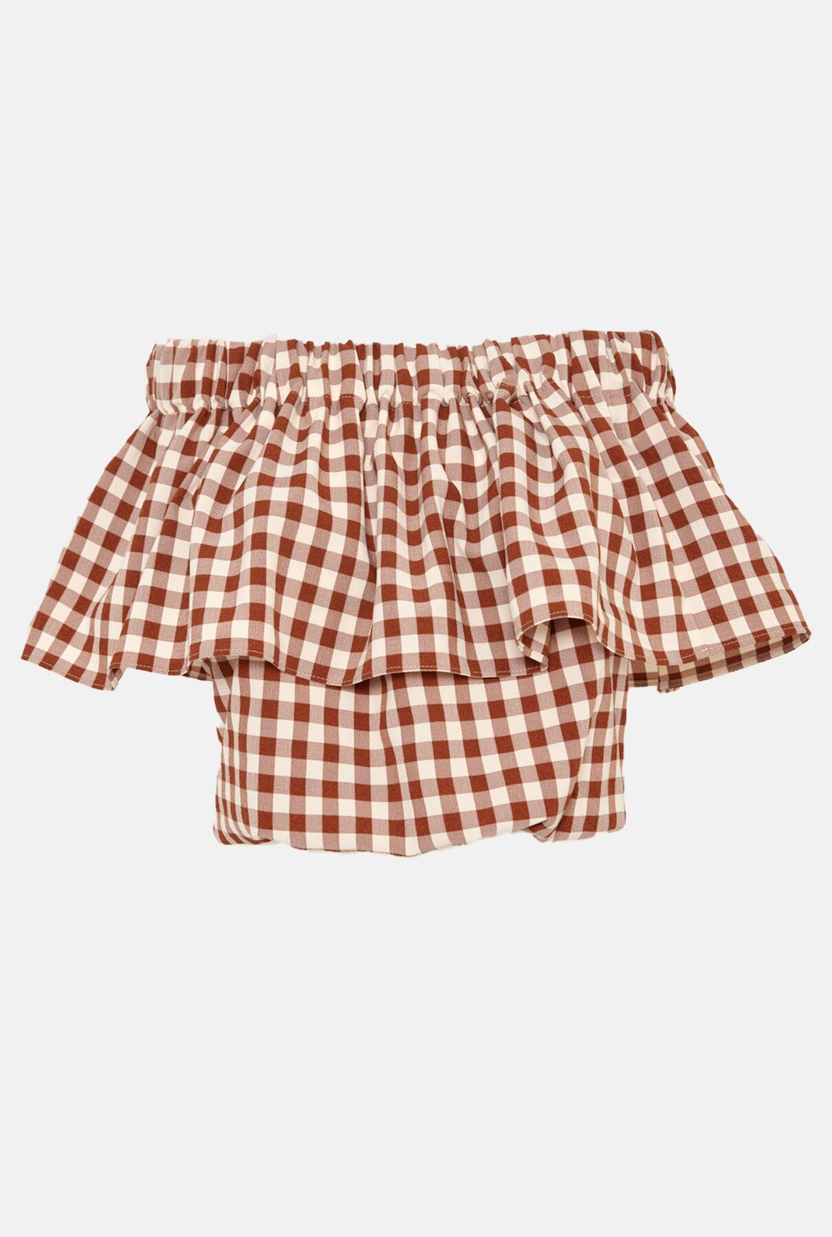 Miranda top vichy marron