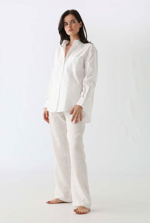 OXFORD SHIRT: WHITE