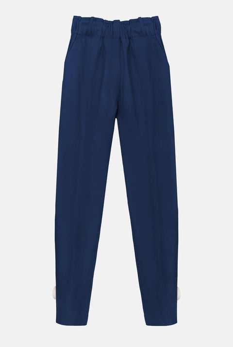 Pantalon Sofia boton canvas azul