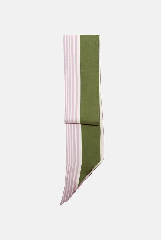 Pañuelo bandeau morado y verde
