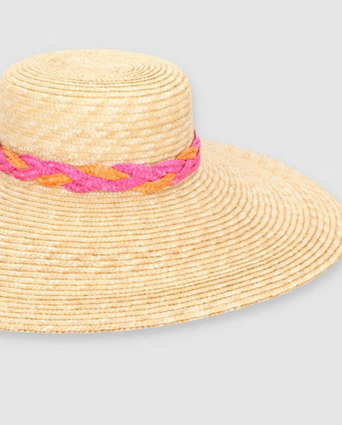 Sombrero Cuchi braid fucsia