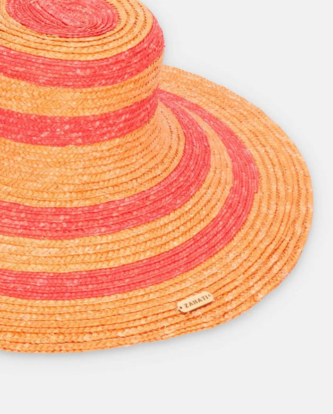 Sombrero Cuchi cebra naranja ala L