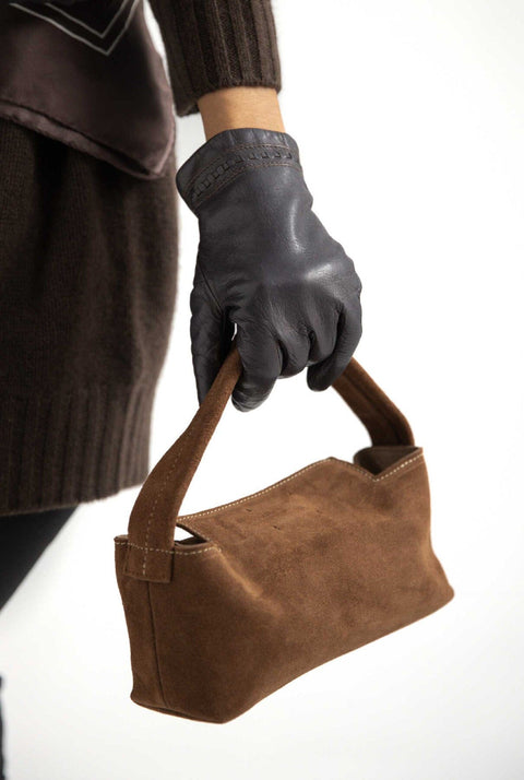 SUEDE BAG MINI: TOFFE