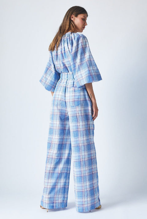Thalia Pants Blue Checks