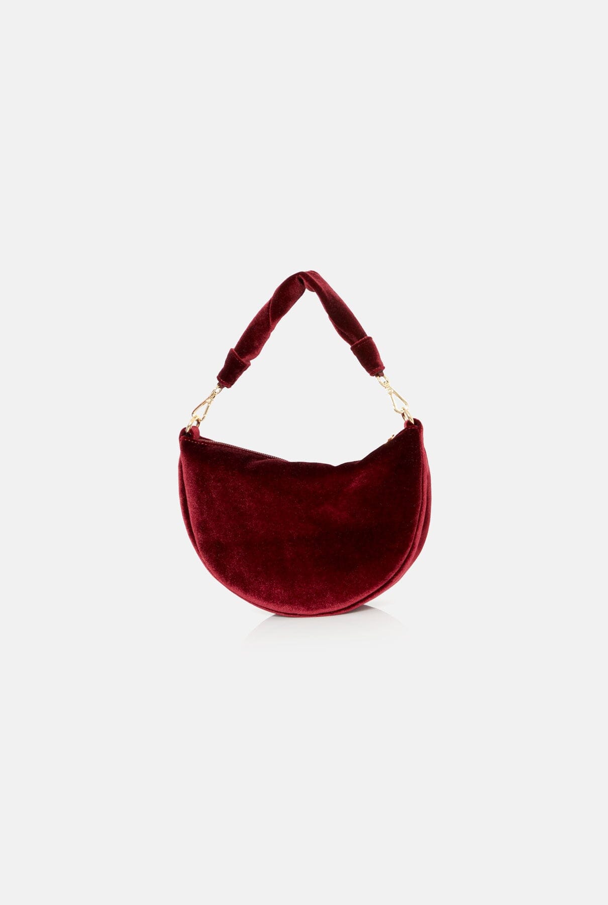 El bolso Baby Gondola de terciopelo Burdeos