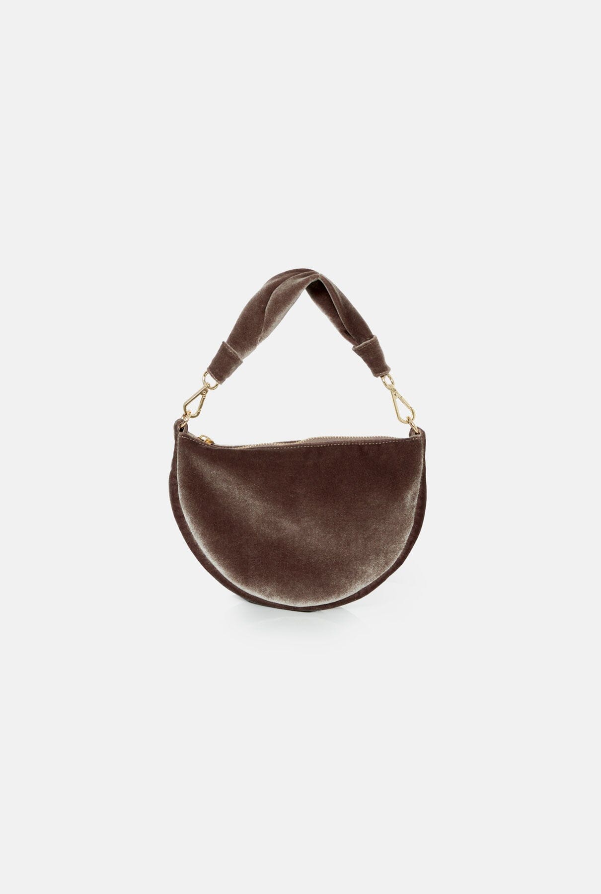 The Baby Gondola bag velvet Taupe