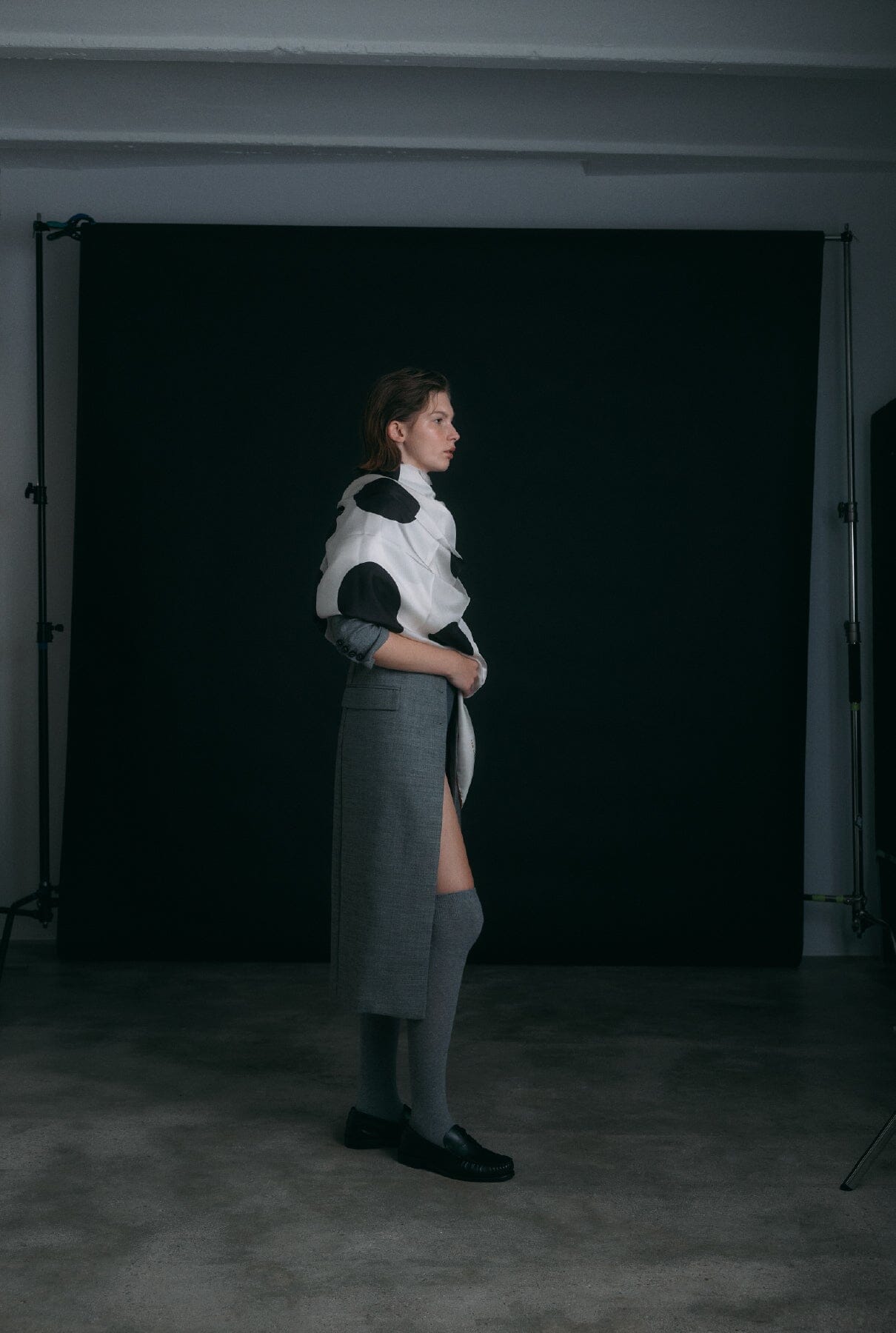 The Candela Scarf wrap /  bone