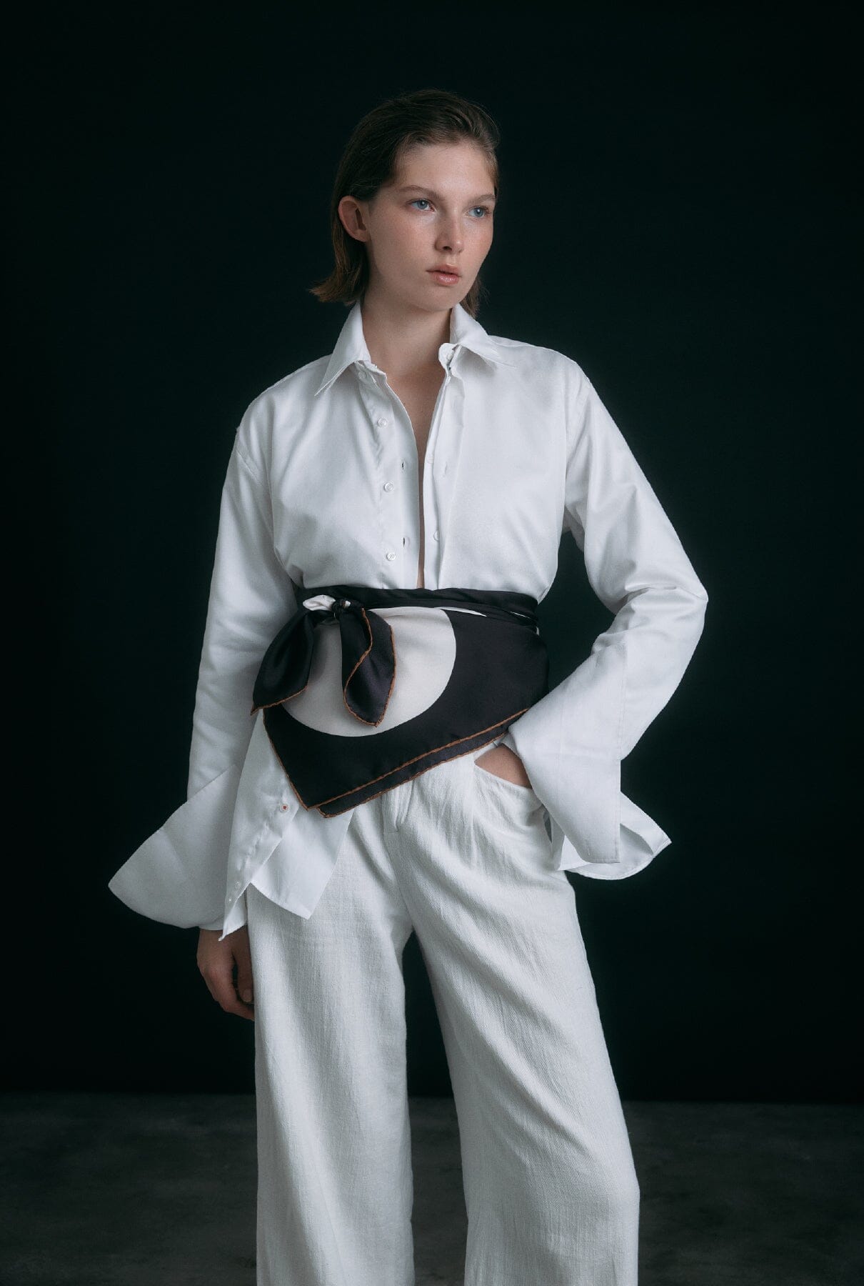 The Candela Scarf wrap / chocolate